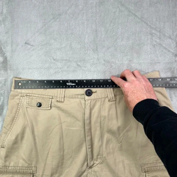 Vintage Polo Ralph Lauren Cargo Pants Mens 36x32 Khaki Relaxed Fit Pockets Twill